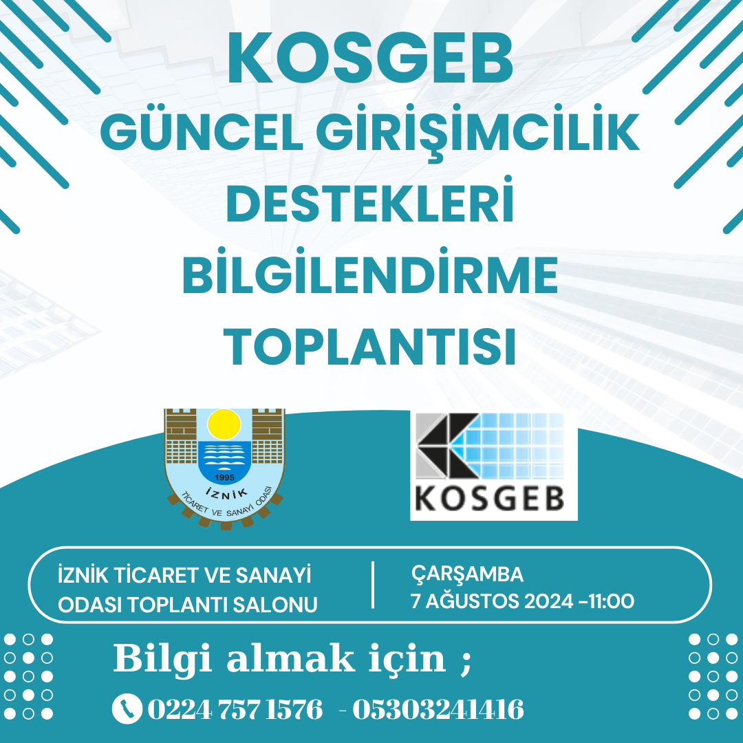 KOSGEB GİRİŞİMCİLİK BİLGİLENDİRME TOPLANTISI